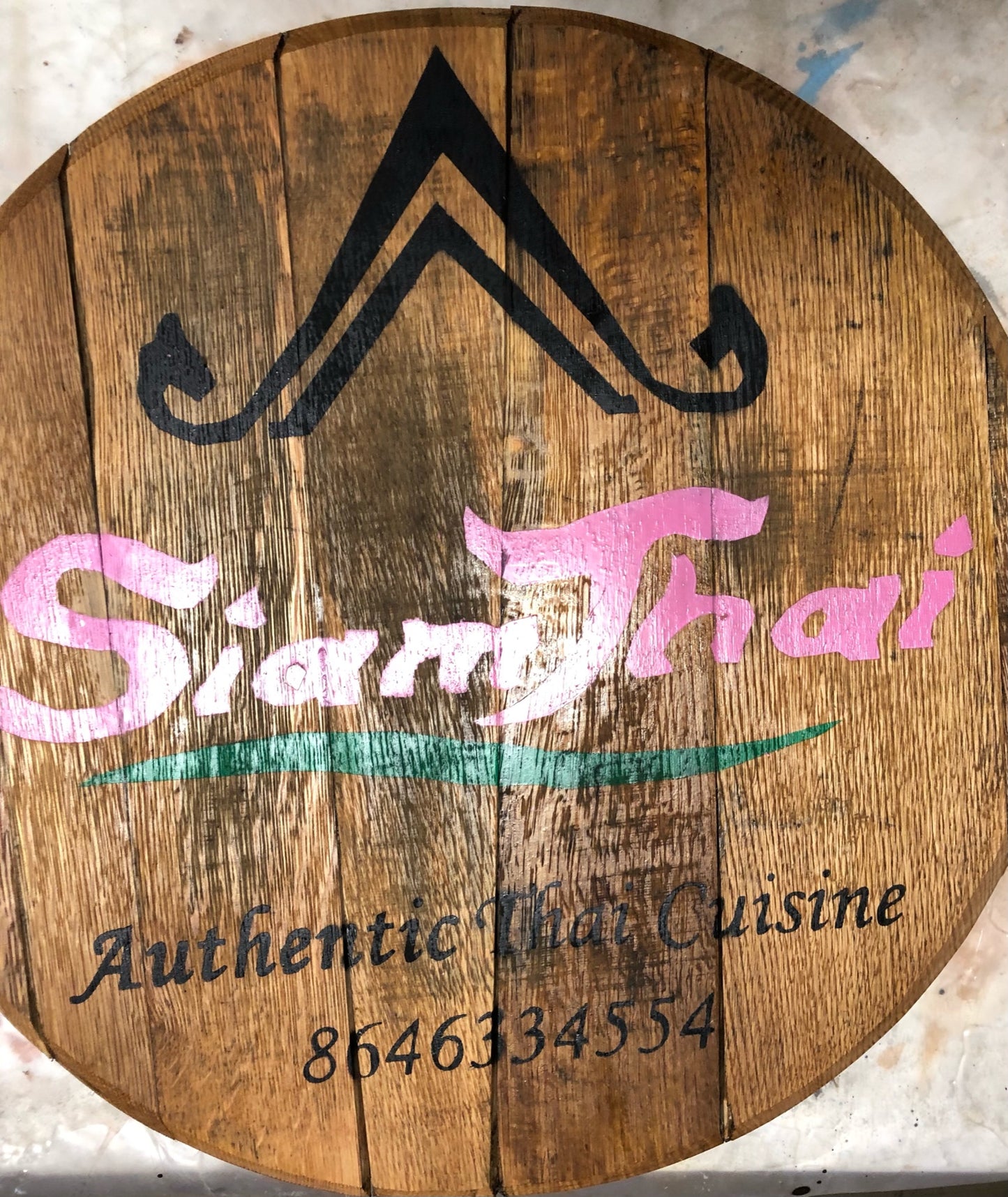 Custom Barrel Head Signs