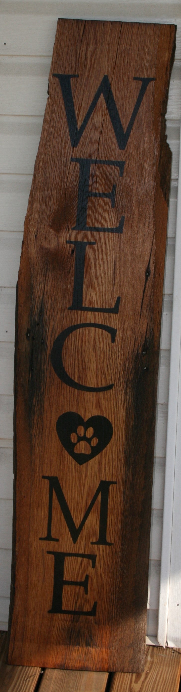 Paw Print Welcome Porch Leaner