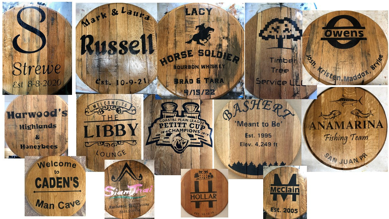 Barrel Sign Post Custom Barrel Head Signs – Shady Grove Ventures