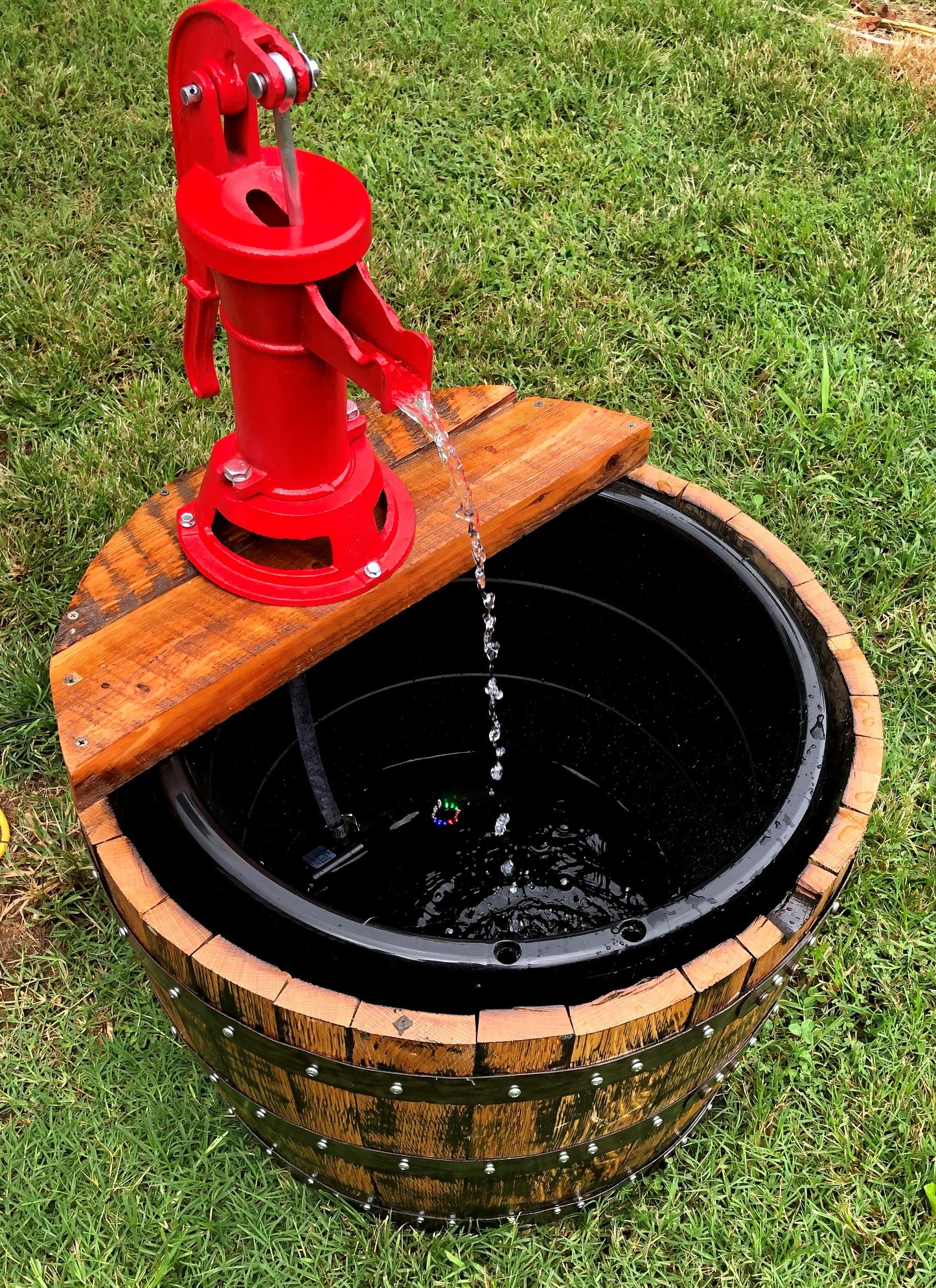 Half Barrel Water Fountain