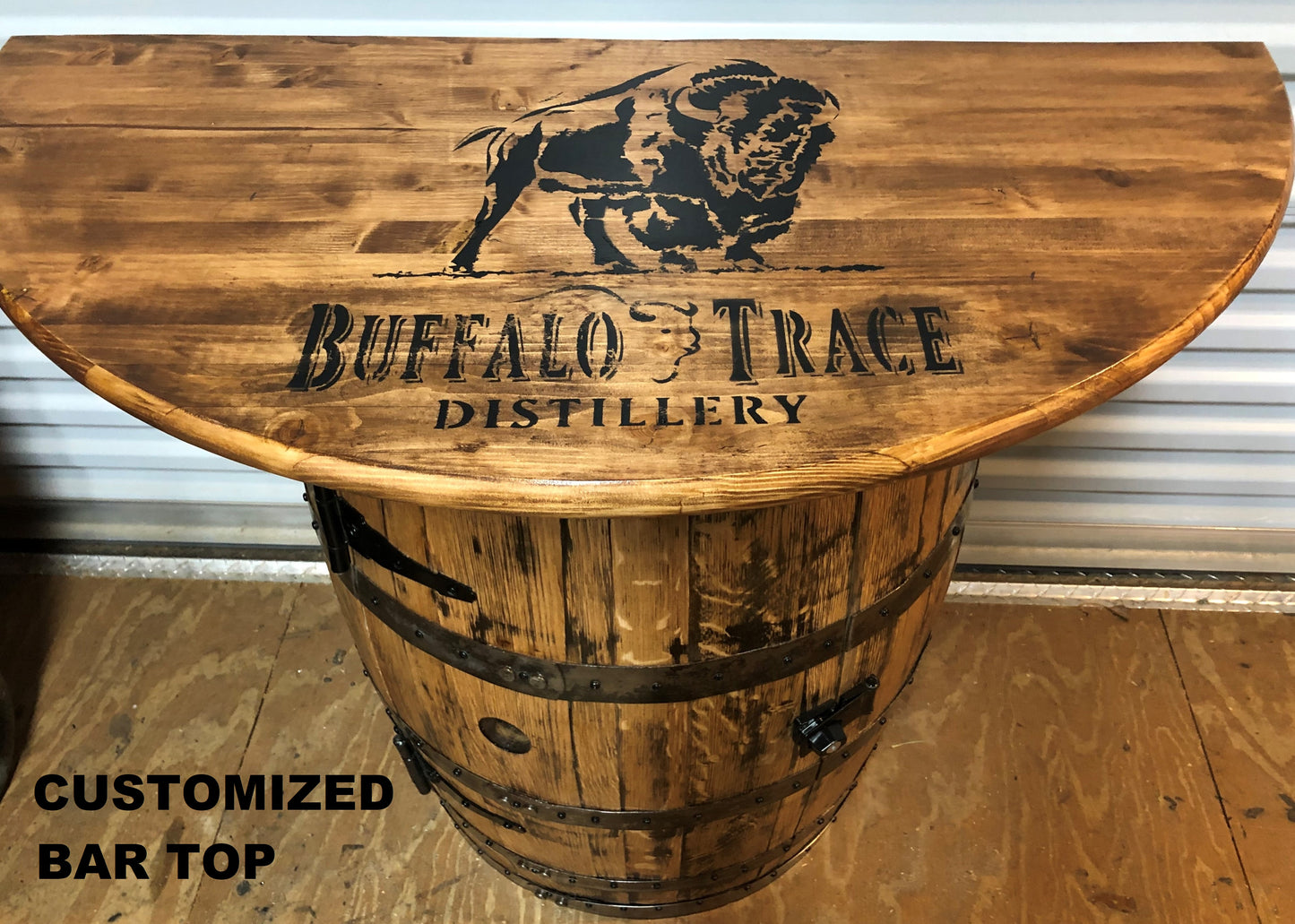 Half Barrel Bar/Table Single Door