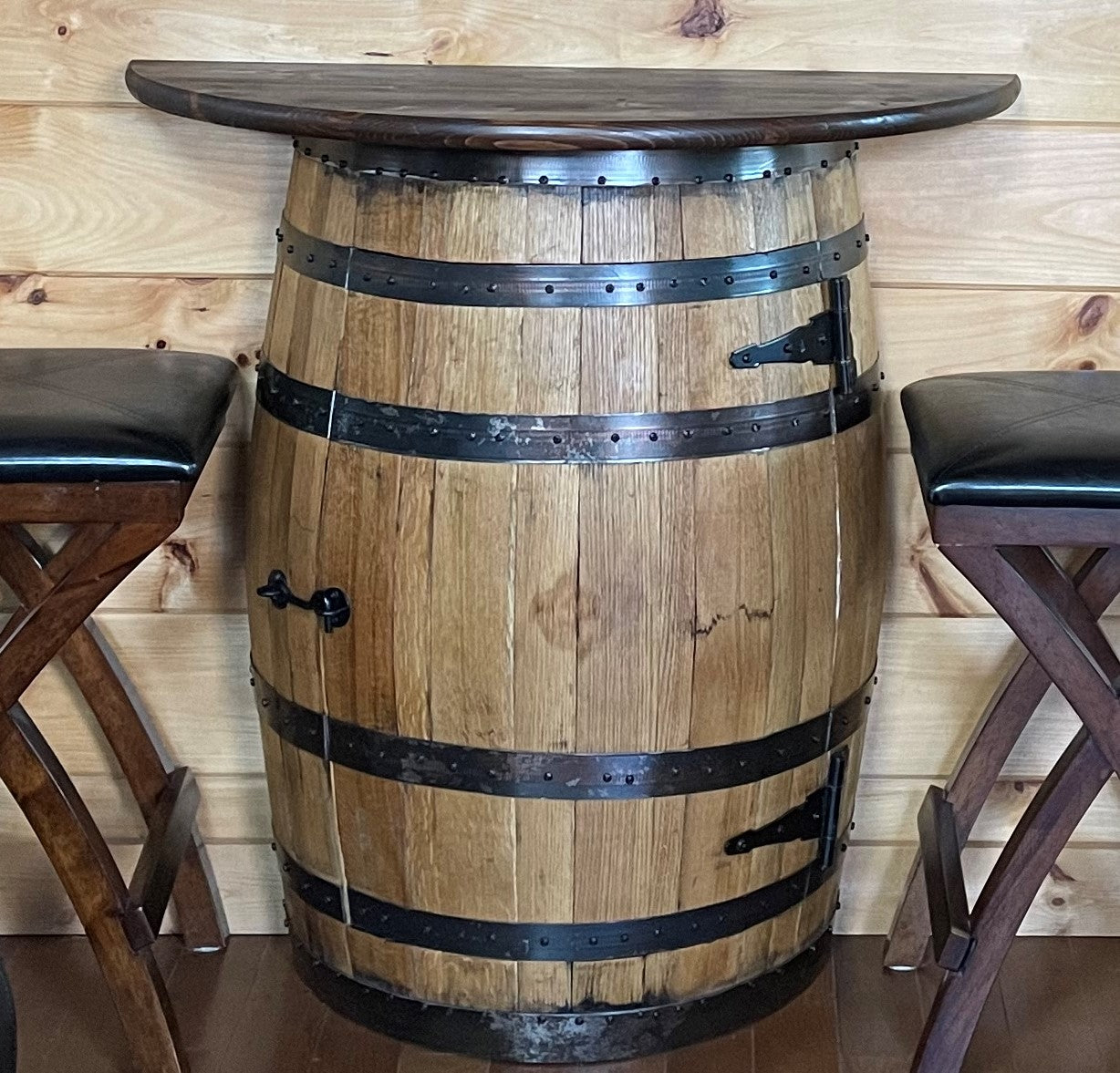 Half Barrel Bar/Table Single Door