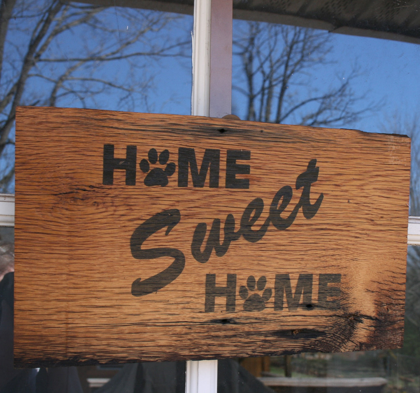 Paw Print Home Sweet Home Sign