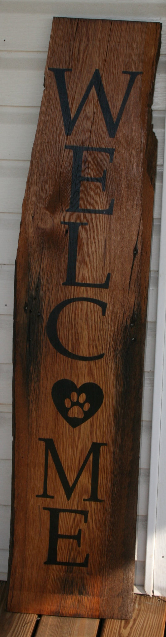 Paw Print Welcome Porch Leaner
